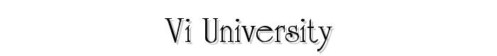 VI University font